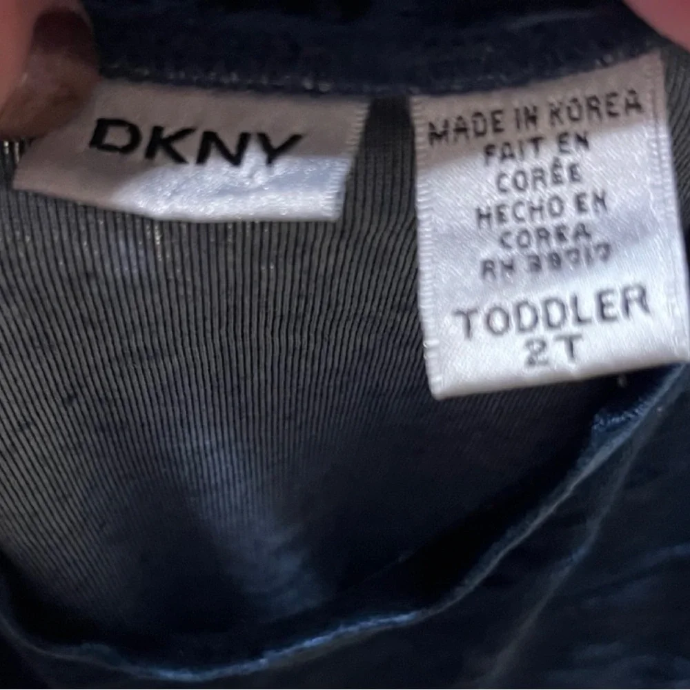 DKNY velvety blue dress with‎ tie dye edges Toddler SIZE 2T